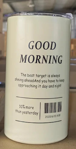 600ml Thermos Cup Portable 304 Stainless Steel Coffee Mug Thermal Leak-proof Water Bottle with Straw Insulated Bottle Drinkware