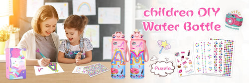 400ML Kids Water Bottle Cartoon Animal Children's Cup With Straw Stainless Steel Vacuum Flacks Thermos Bottle Thermal Mug Cups