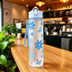 800ml/27oz Large Capacity Sports Water Bottle Leak Proof Plastic Drinking Cup With Time Scale Suitable For Travel Fitness Sports