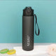 Sports Water Bottle with Time-Tracking Straw Leak Proof Locking Flip Cover for Easy Carry Ideal for Outdoor Adventures