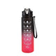 Sports Water Bottle with Time-Tracking Straw Leak Proof Locking Flip Cover for Easy Carry Ideal for Outdoor Adventures
